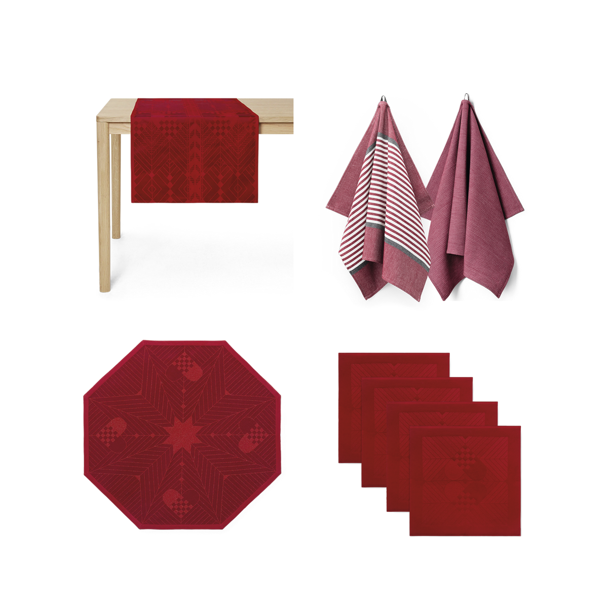 Adventspaket mit 4 exklusiven Geschenken in weihnachtlichen Rottönen