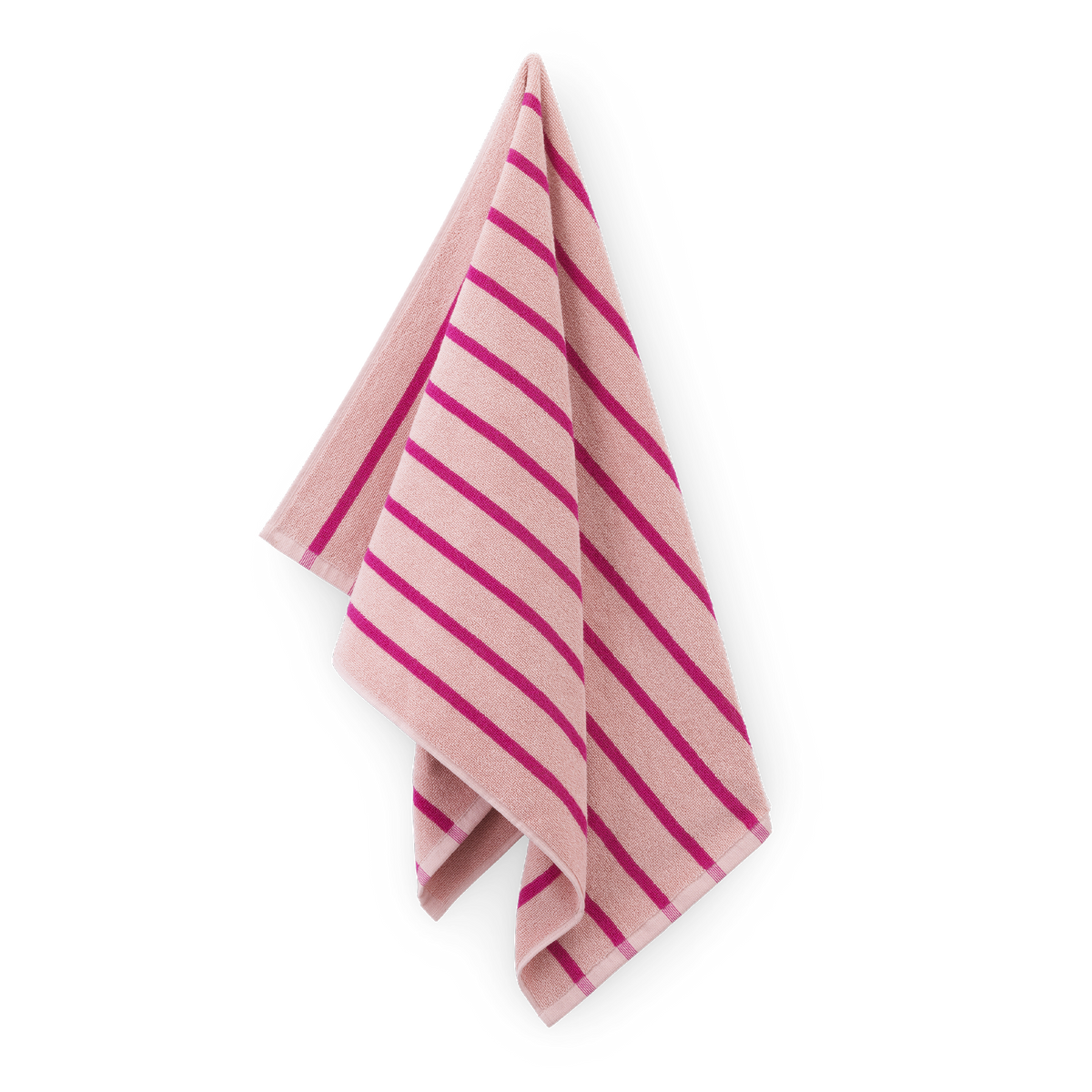 Clear Stripe Frottierhandtuch – rosa Streifen aus 100 % Baumwolle