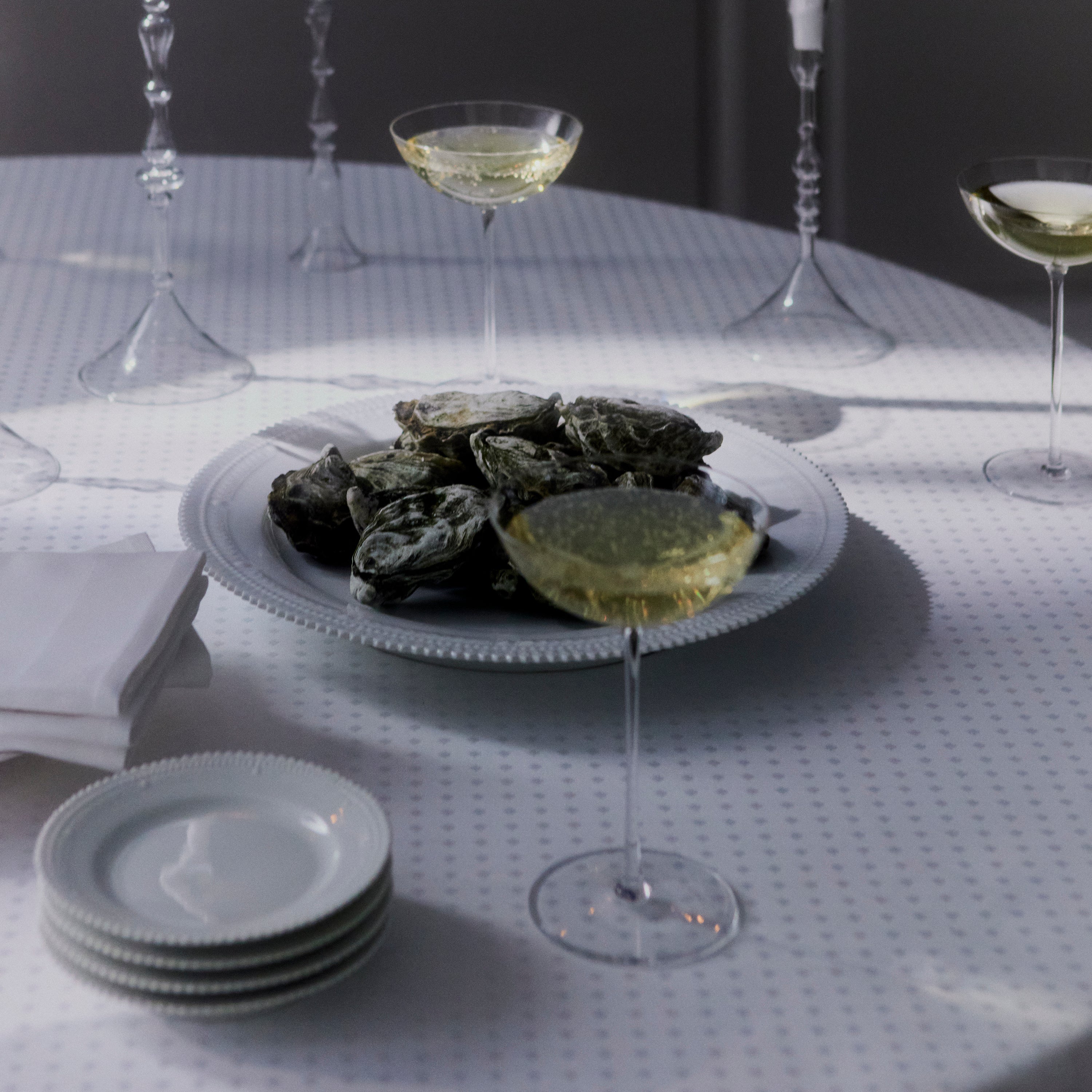 Runde damasttischdecke